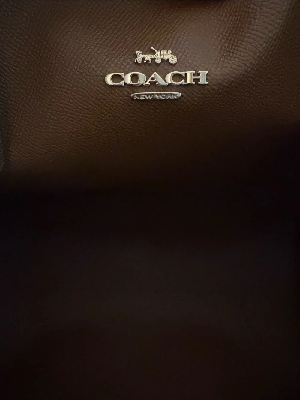 Coach Reversible City Tote in Signature Canvas Khaki Saddle Brown with pouch